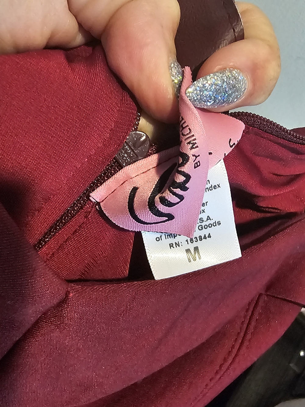 VIXEN Burgundy Full Circle Skater Dress - Picture 4 of 4